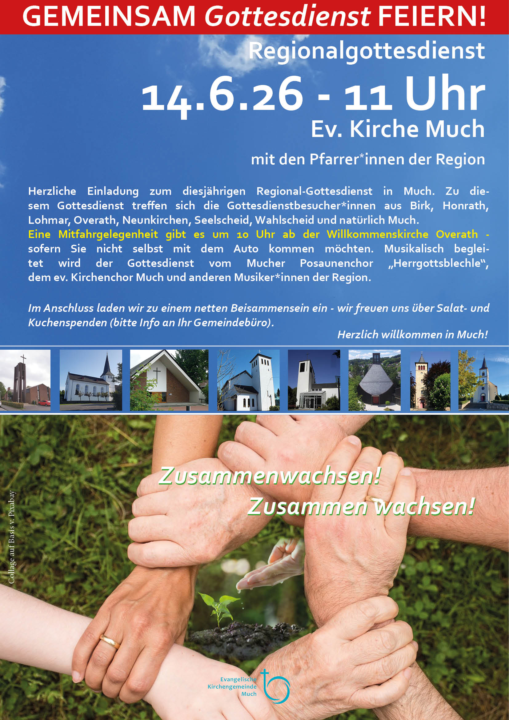 Regional-Gottesdienst am 14. Juni – wir freuen uns!