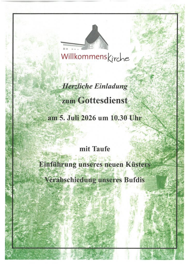 Gottesdienst am 5. Juli 2026